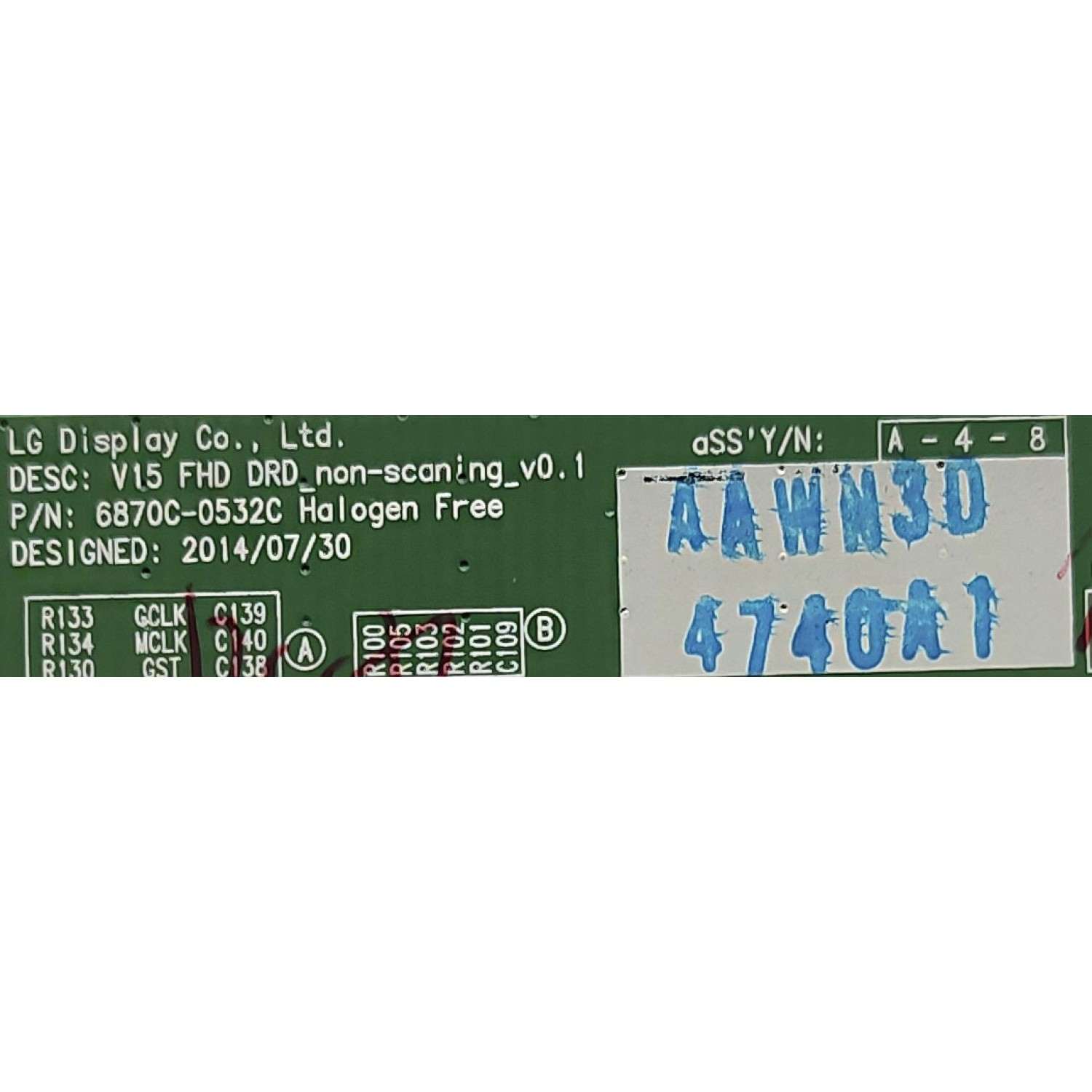 T-CON PARA TV LG / NUMERO DE PARTE 6871L-4740A / 6870C-0532C / PANEL LC430DUE (FJ)(A1) / MODELO 43LH5700-UD.BUSWLJR	 - Imagen 2